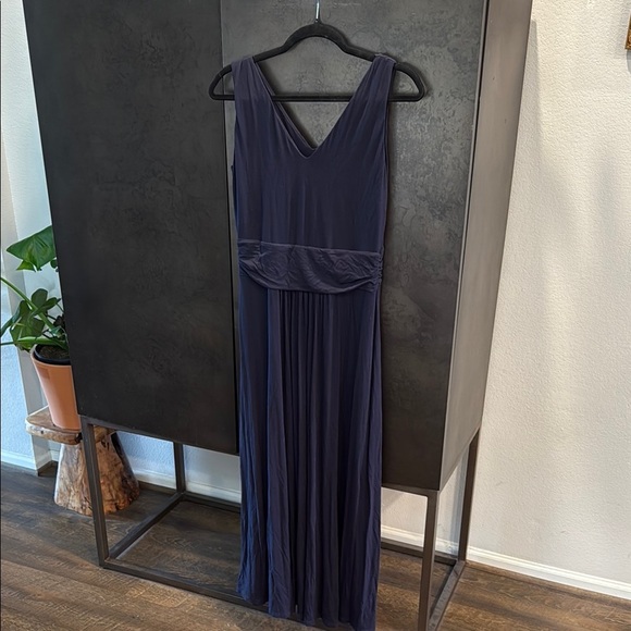 boden blue maxi dress Tiered Poplin Maxi Dress-Aquamarine Blue, Deco Palm main image 0